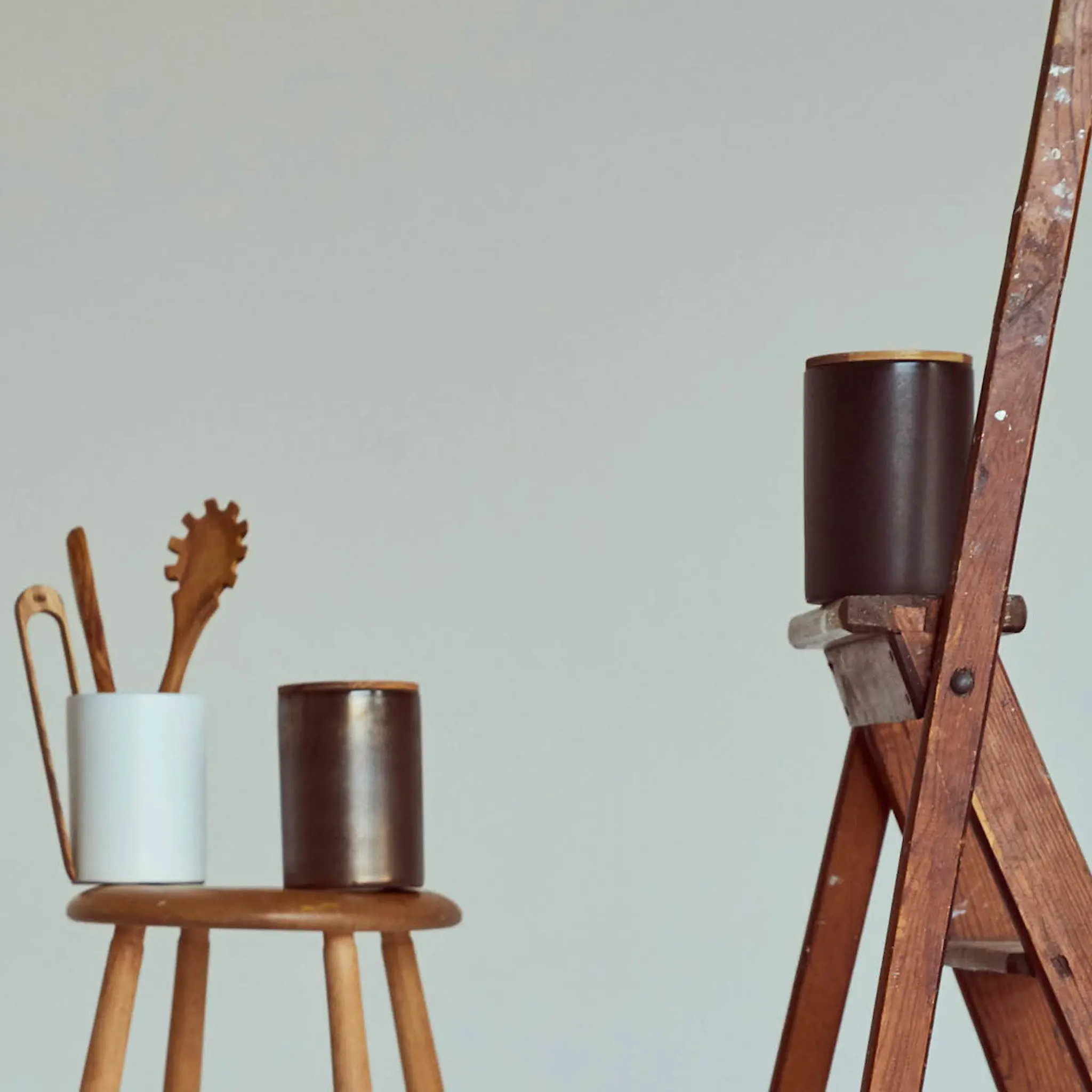 Aida Raw oppbevaringskrukke med lokk titanium black