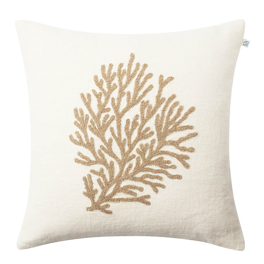 Chhatwal & Jonsson Coral kuddfodral linne 50x50 cm Khaki