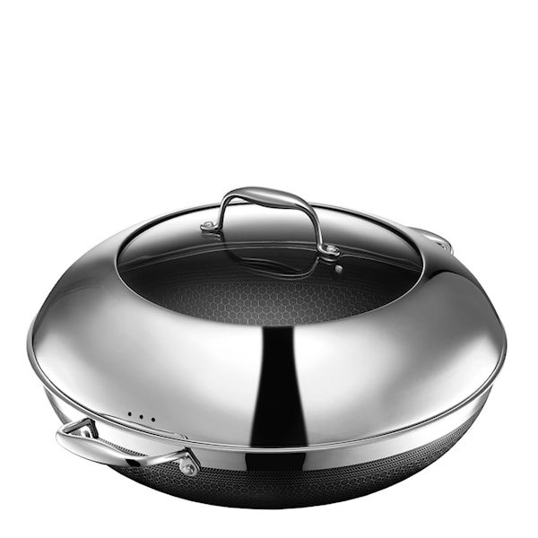 Hybrid Wok med Lock 36 cm SIlver/Svart