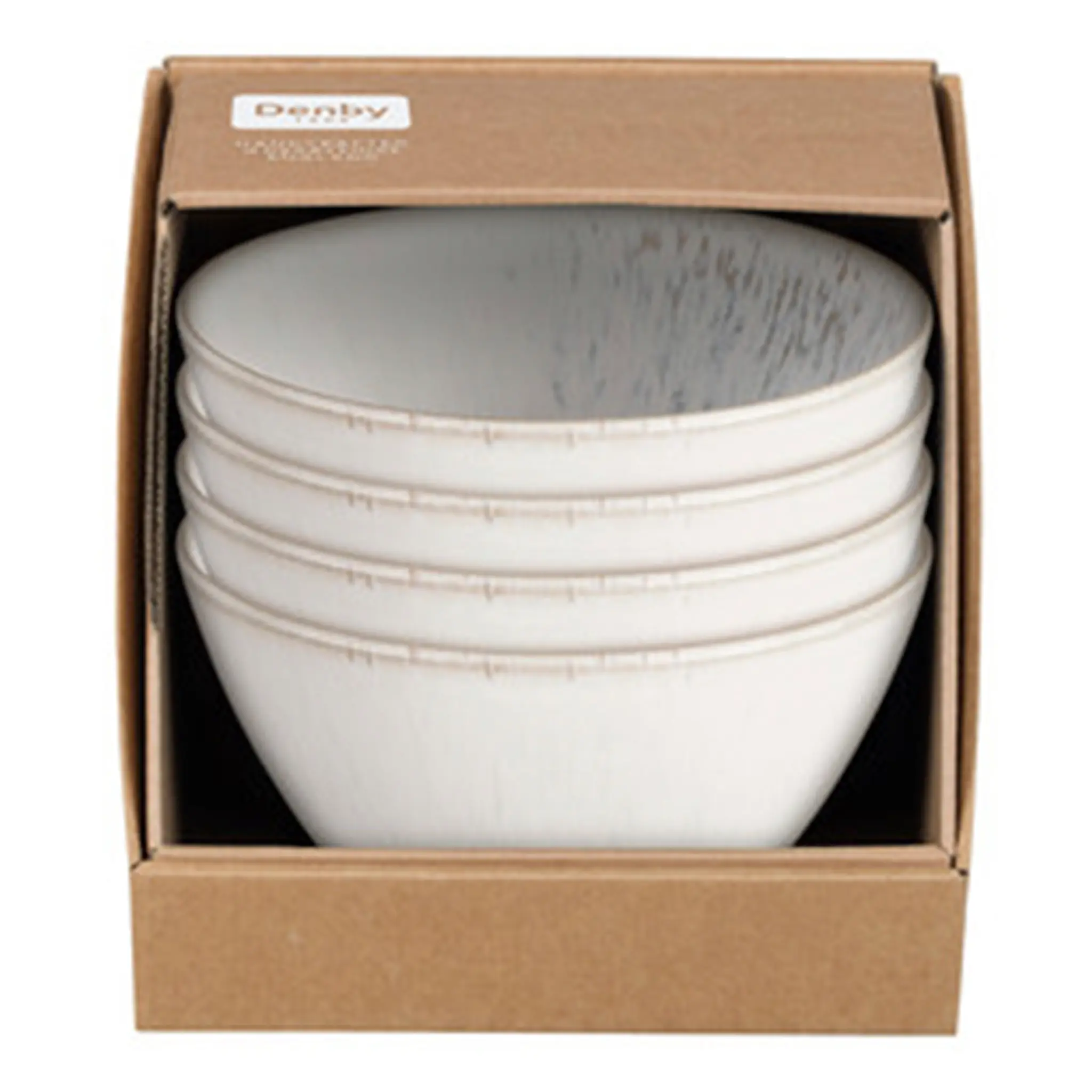 Denby Kiln skål 16,5 cm 4-pack beige/vit