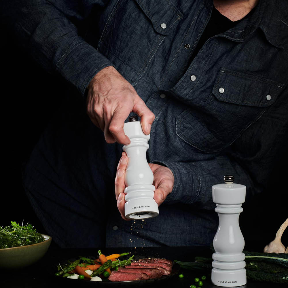 Cole & Mason London saltkvern 18 cm hvit