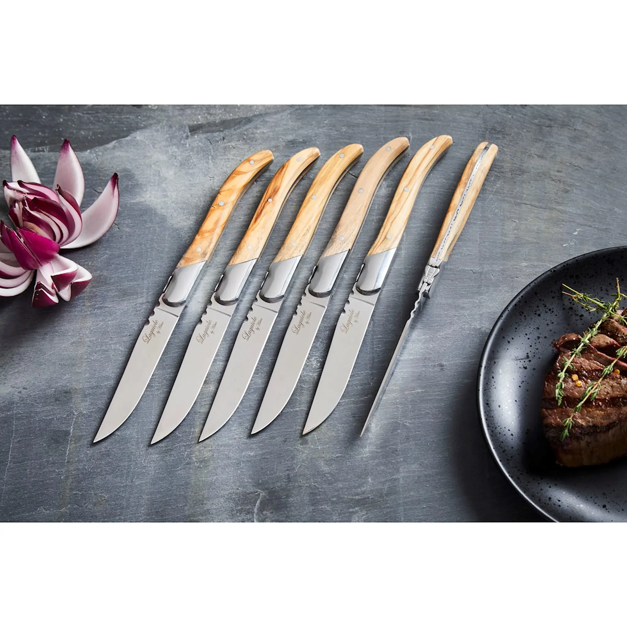 Laguiole by Hâws Laguiole by Haws Pihviveitsi 6 kpl Oliivi