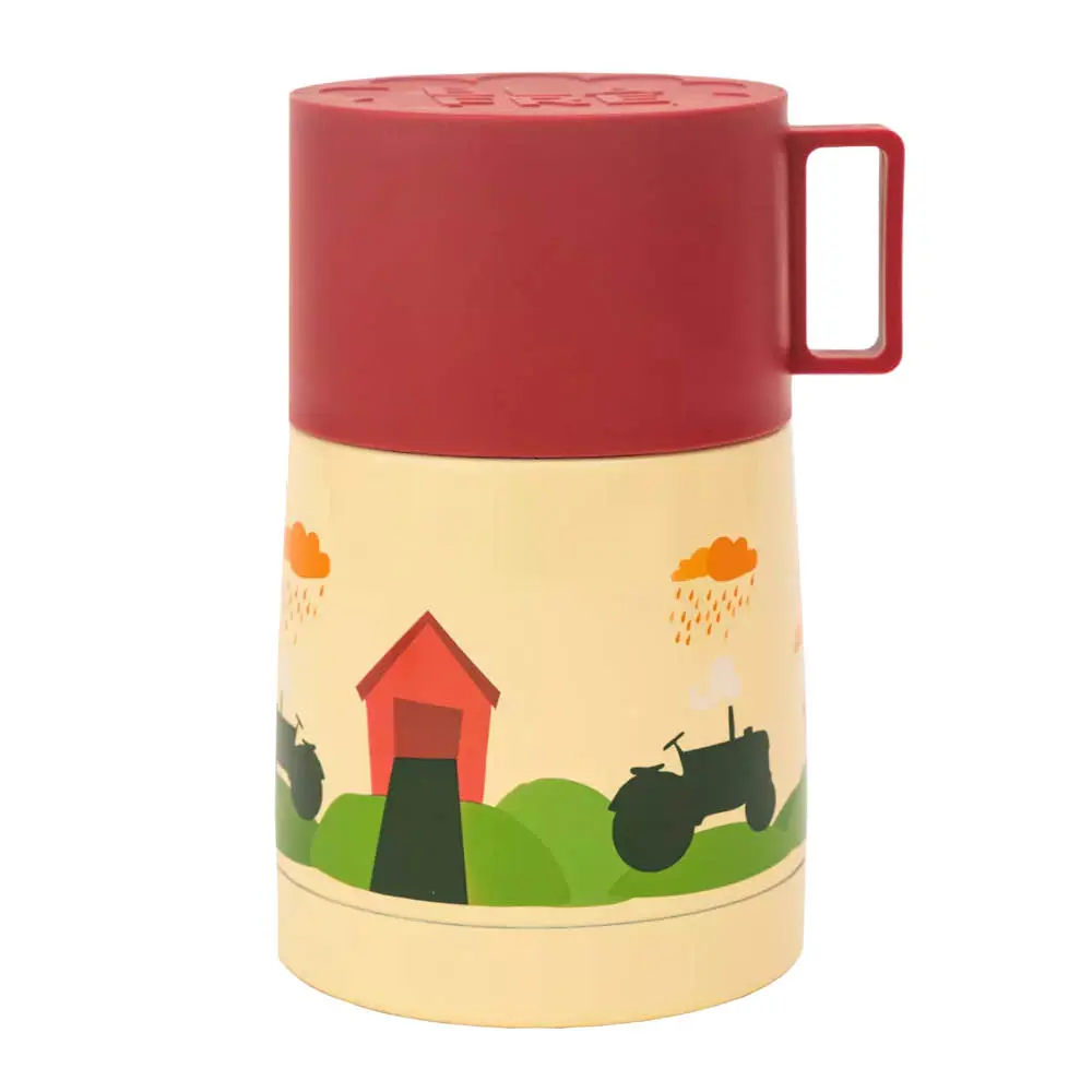 Traktor og låve mattermos 500 ml