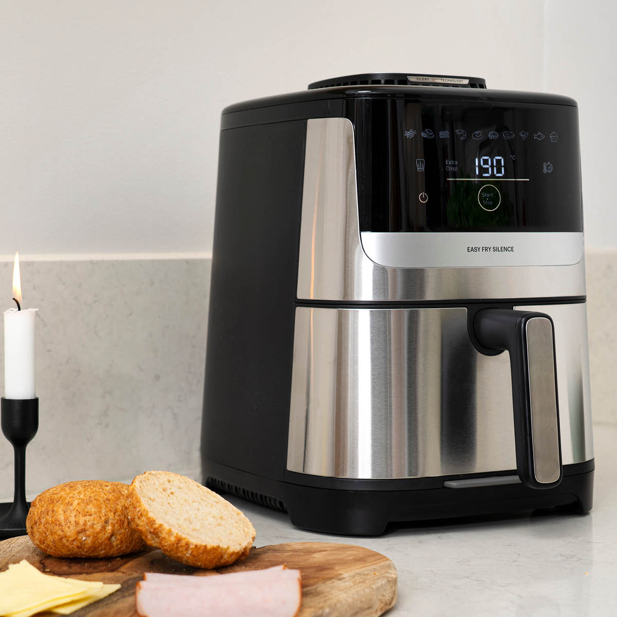 OBH Nordica Easy Fry Silence airfryer 5 L rustfritt stål