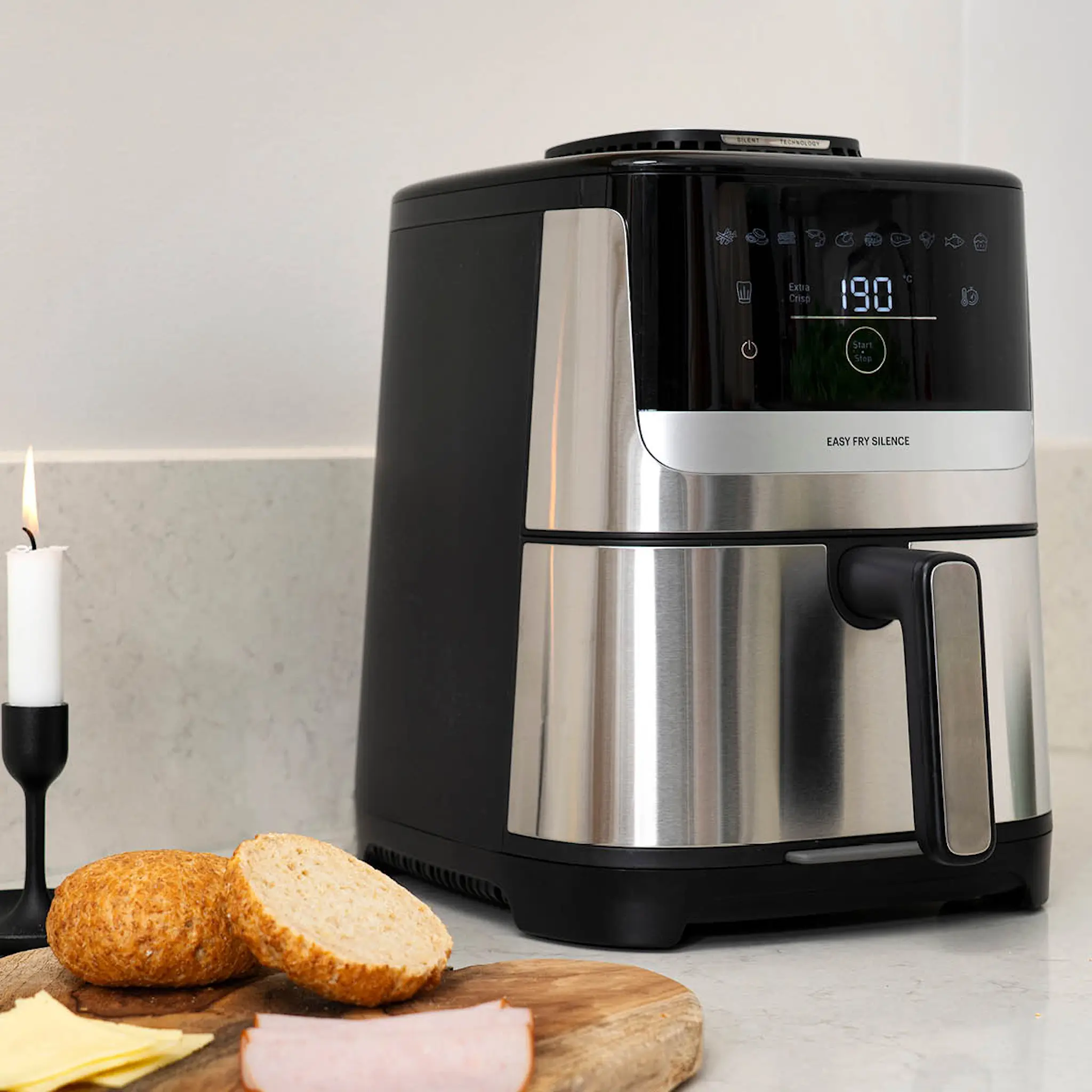 OBH Nordica Easy Fry Silence airfryer 5 L rostfritt stål