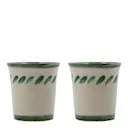 Diva mugg 25 cl 2-pack grön/offwhite