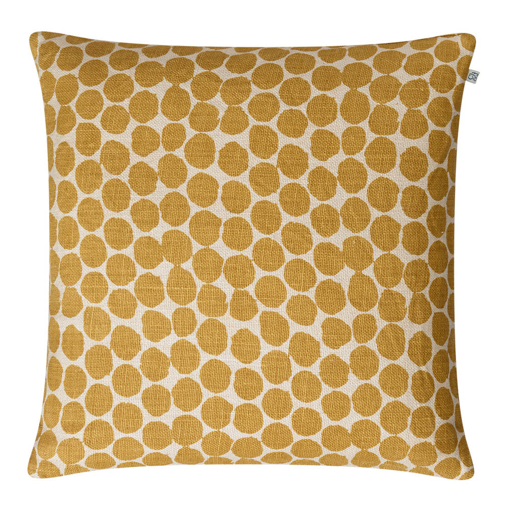 Chhatwal & Jonsson Dot Ari kuddfodral linne 50x50 cm Spicy Yellow