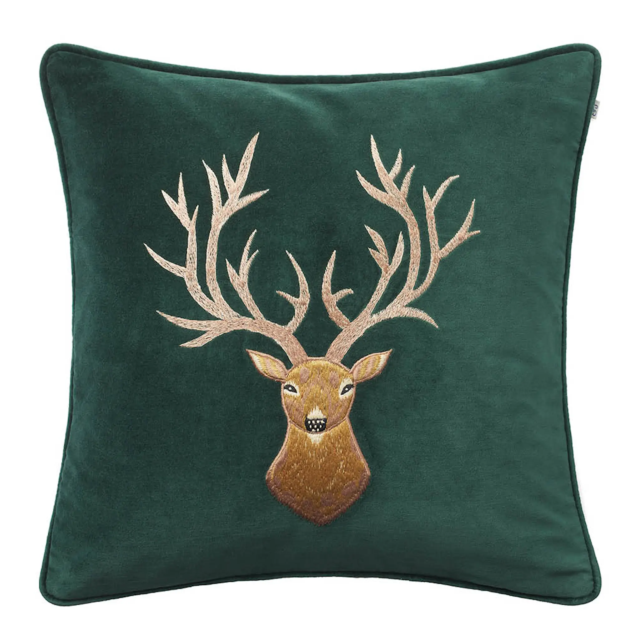 Chhatwal & Jonsson Reindeer kuddfodral sammet 50x50 cm Green