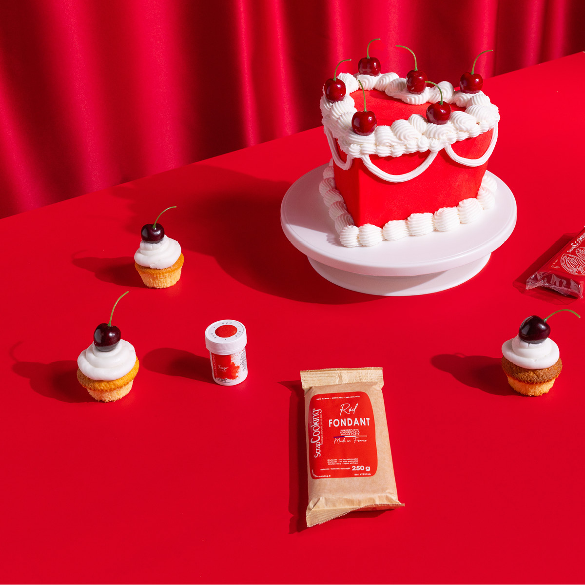 ScrapCooking Pulverfärg 5 g röd