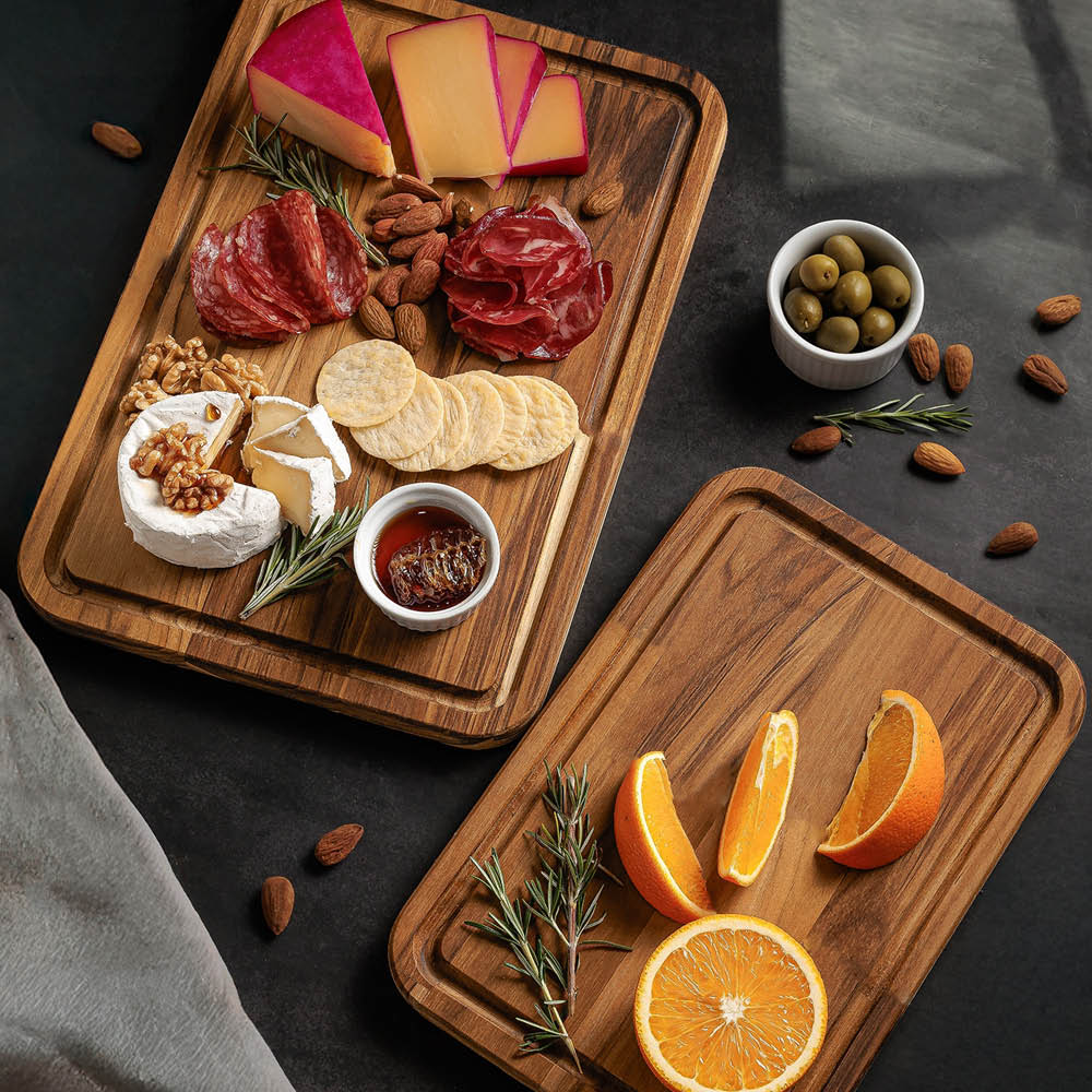 Tramontina Wooden Board skjærefjøl 2 deler teak