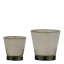 Lima blomkruka 2 delar beige/grön
