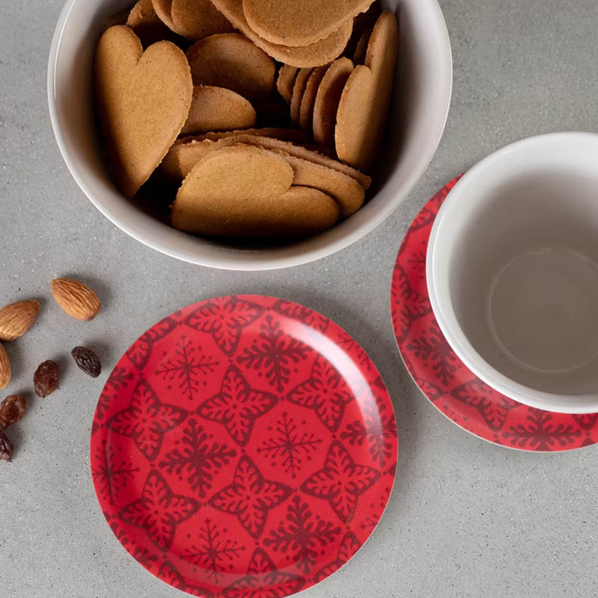 Rotor Design Glassbrikker 11 cm 4 stk stjerne rød