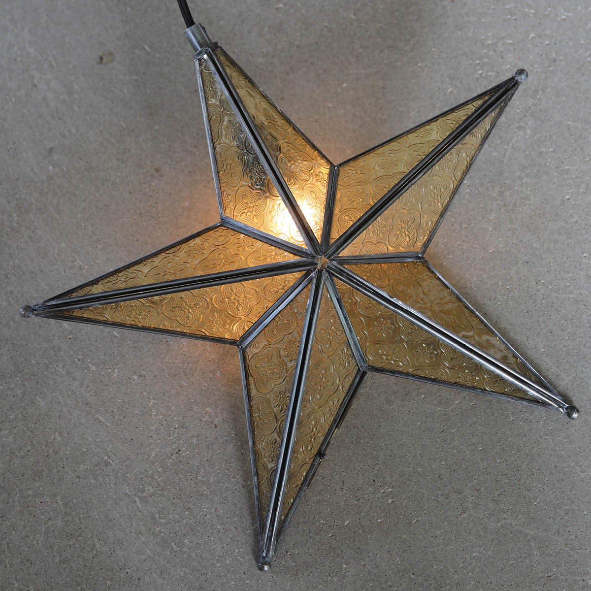 Markslöjd Ayla stjerne anheng 1 lys antikk tinn/brun