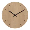 Light Oak väggklocka 28 cm ljus ek med svart visare