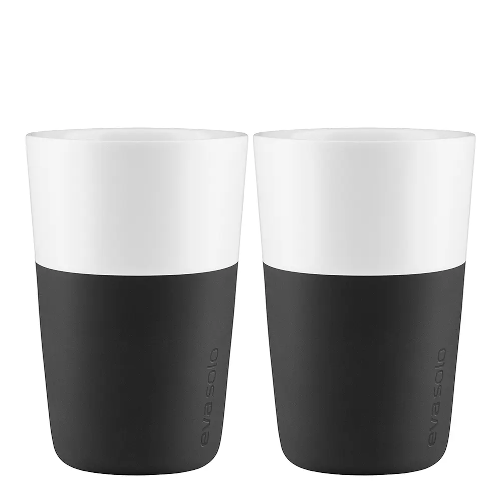 Caffé Latte krus 36 cl 2 stk svart