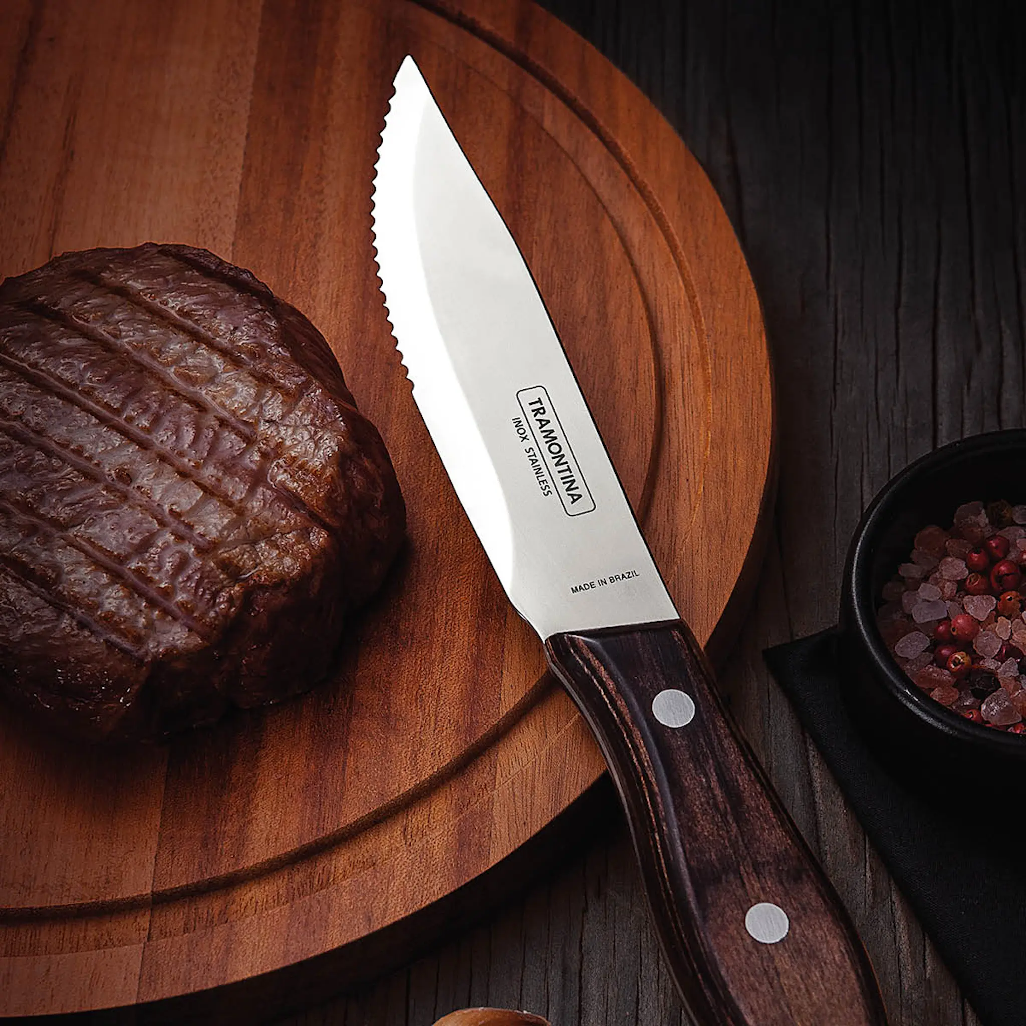 Tramontina Tramotina Biffkniv 4-pack Brun