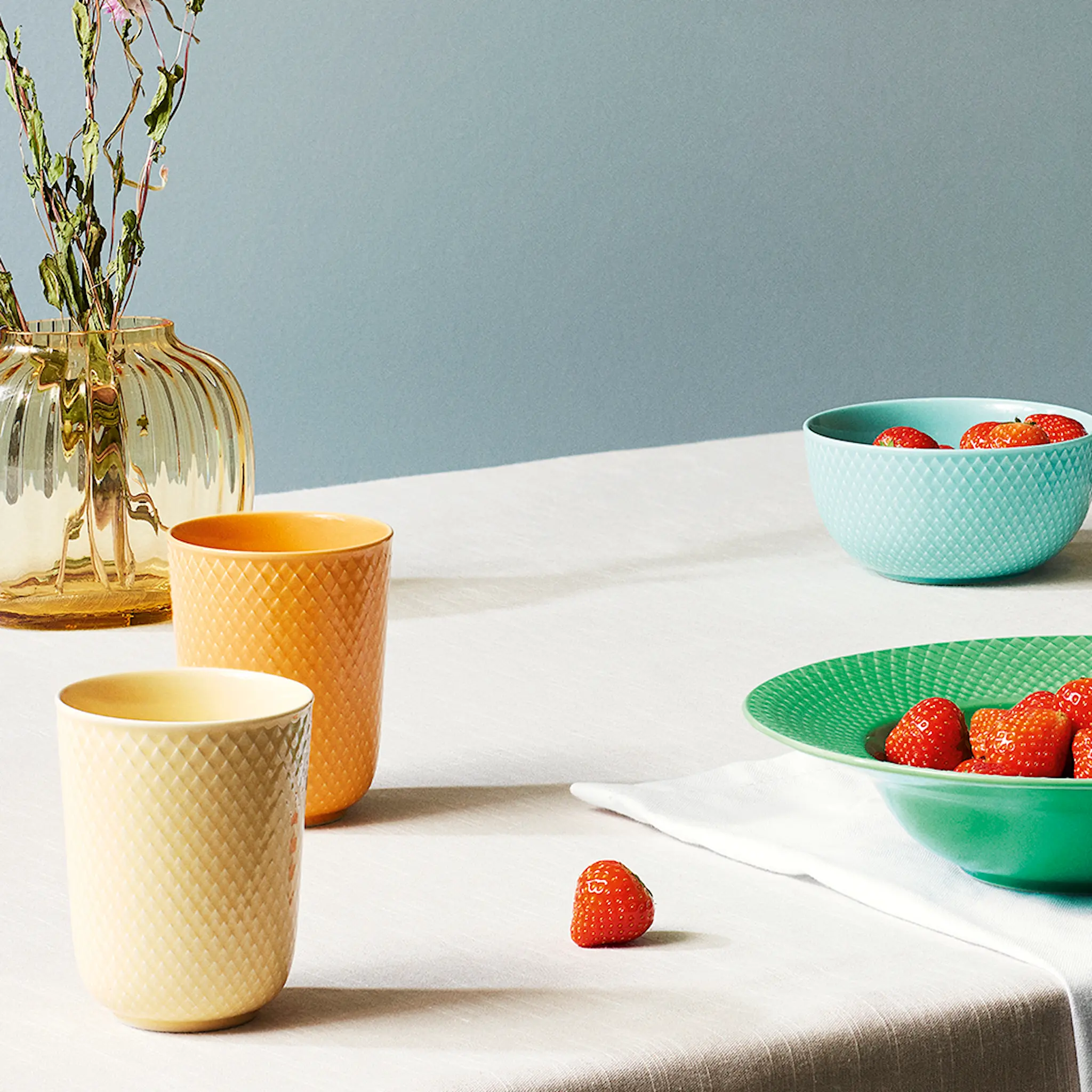 Lyngby Porcelæn Rhombe Color Mugg 33 cl Sand