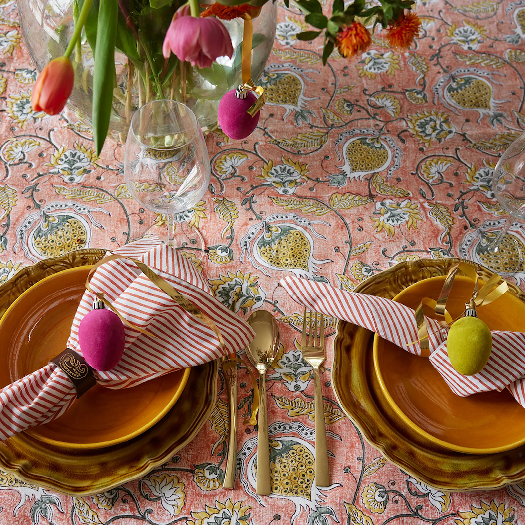 Chamois Pomegranate linneduk 170x270 cm orange