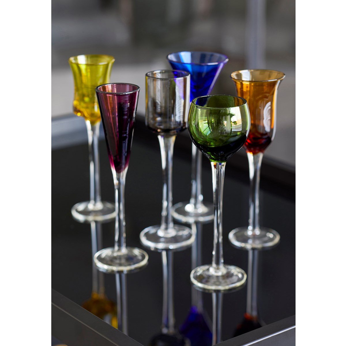 Lyngby Glas Snapsilasit 2,5-4 cl 6 kpl Moniväriset