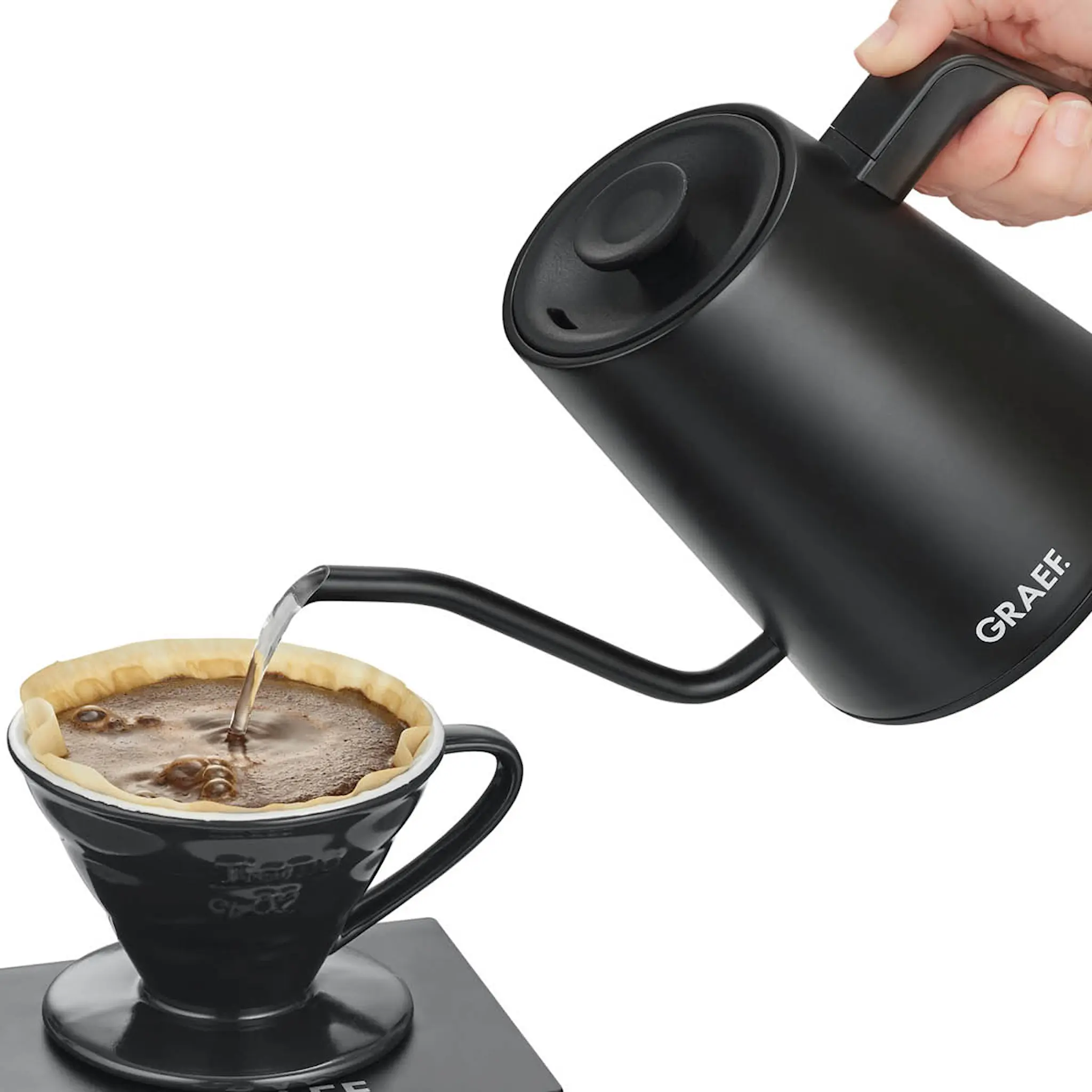 Graef Vattenkokare pour over GK502 0,9 L 1200W matt svart
