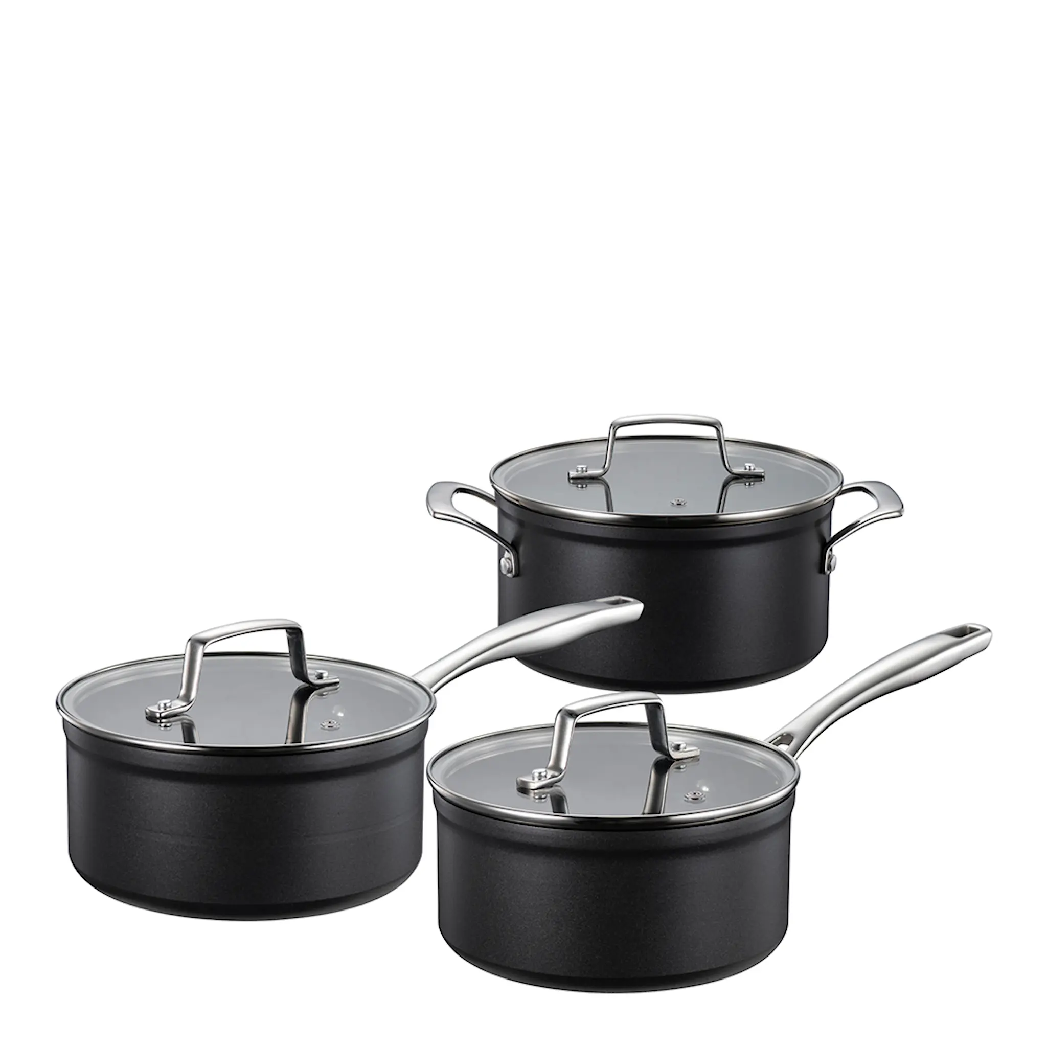 Modern House Black Line grytset 3 delar svart