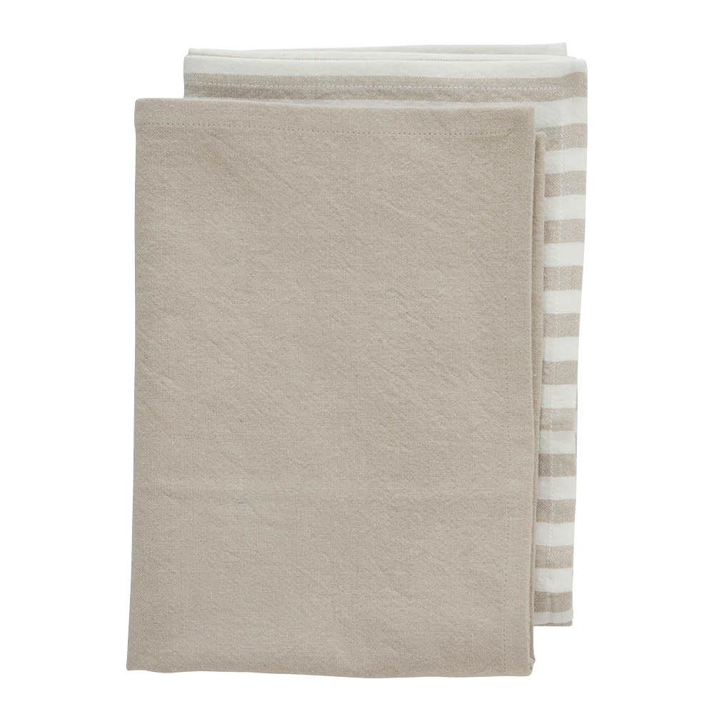 Lene Bjerre Estrille kjøkkenhåndkle 70x50 cm 2 stk beige