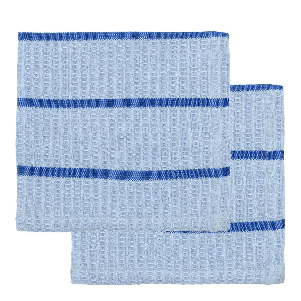 Rena oppvaskklut i bomull 30x30 cm 2 stk blå