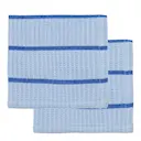 Rena disktrasa i bomull 30x30 cm 2-pack blå