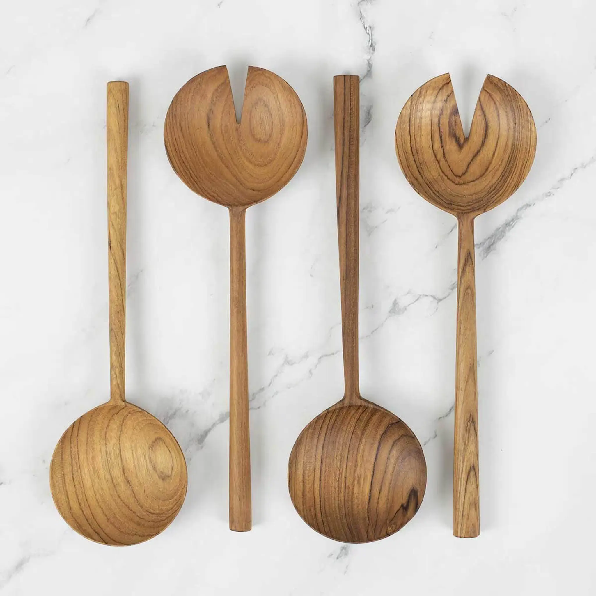 A World of Craft Round salatbestikk 26 cm teak hover