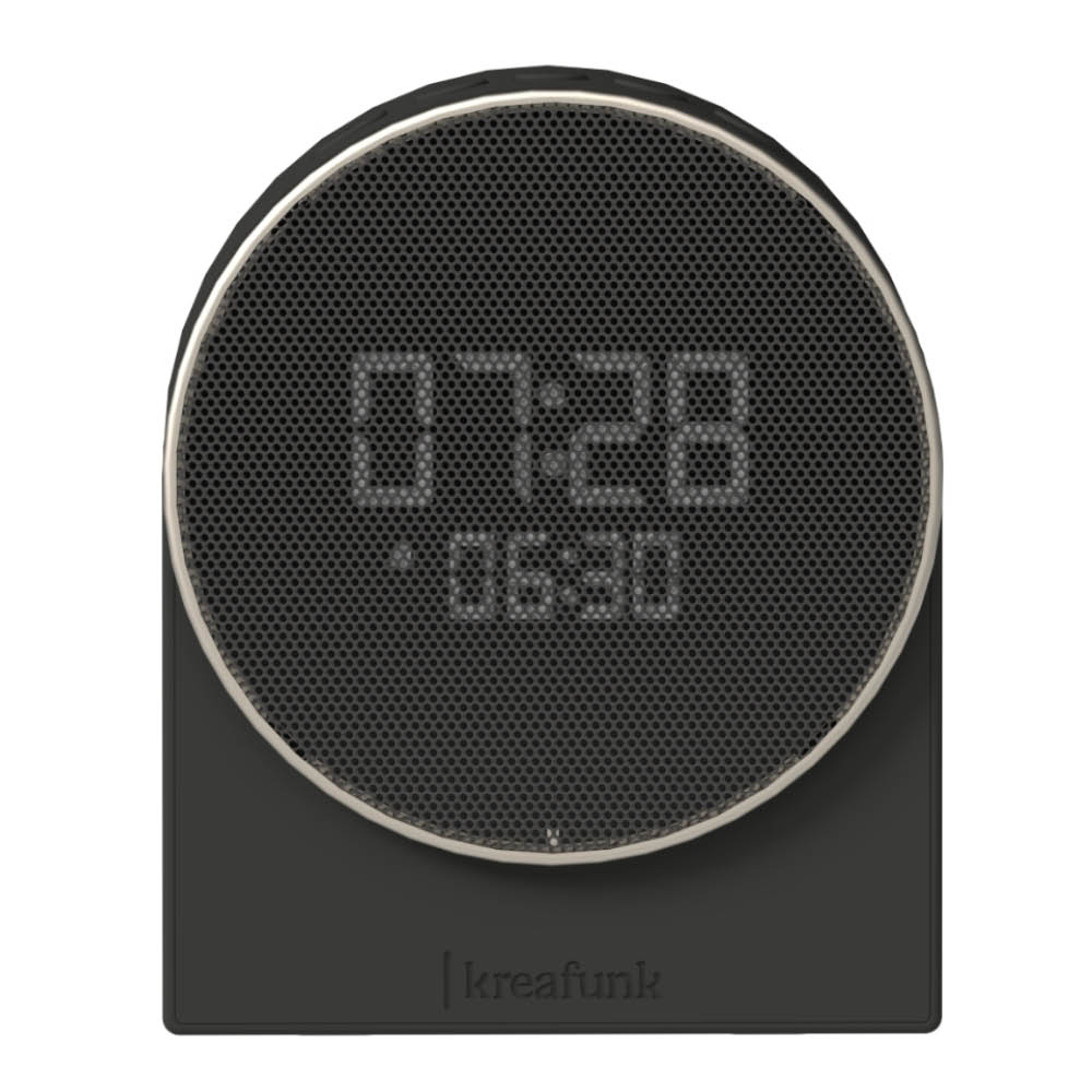 Kreafunk Ivy väckarklocka med Wake-up light och Bluetooth 9x11 cm svart