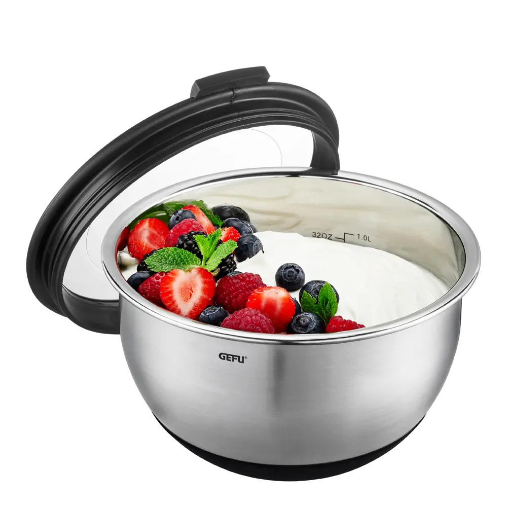 Muovo Kulho kannella 16 cm Ruostumaton