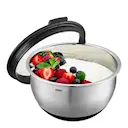 Muovo bunke med lock 1 L/16 cm rostfri