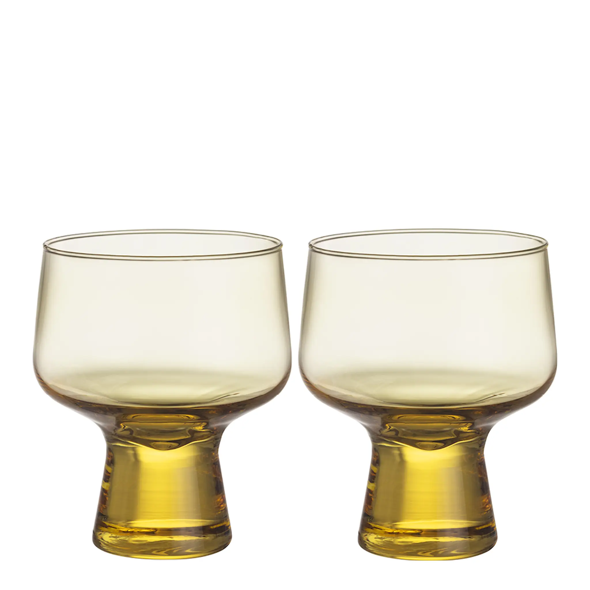 iittala Solare glas på fot 29 cl 2-pack eldgul