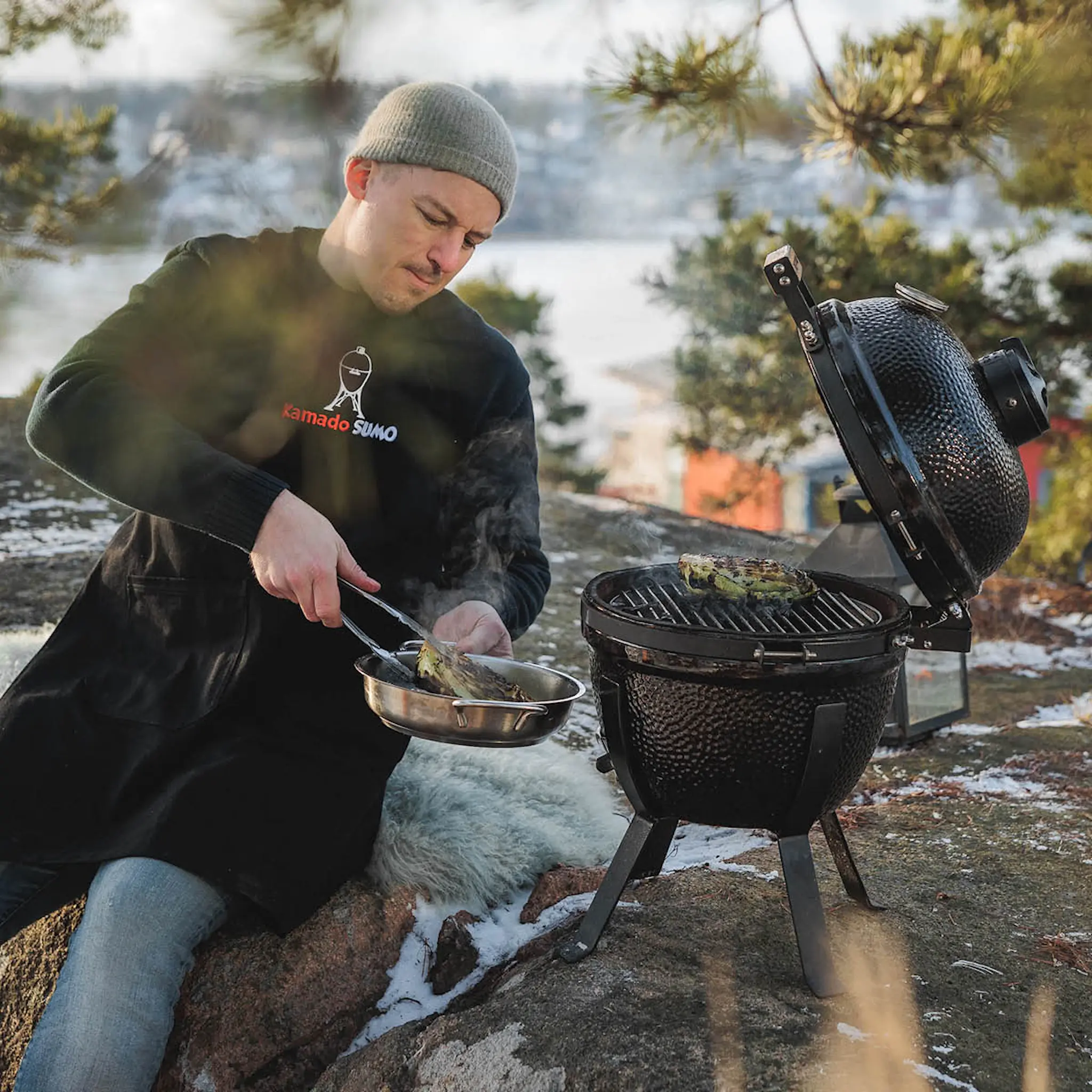 Kamado SUMO Mini 14 kullgrill svart