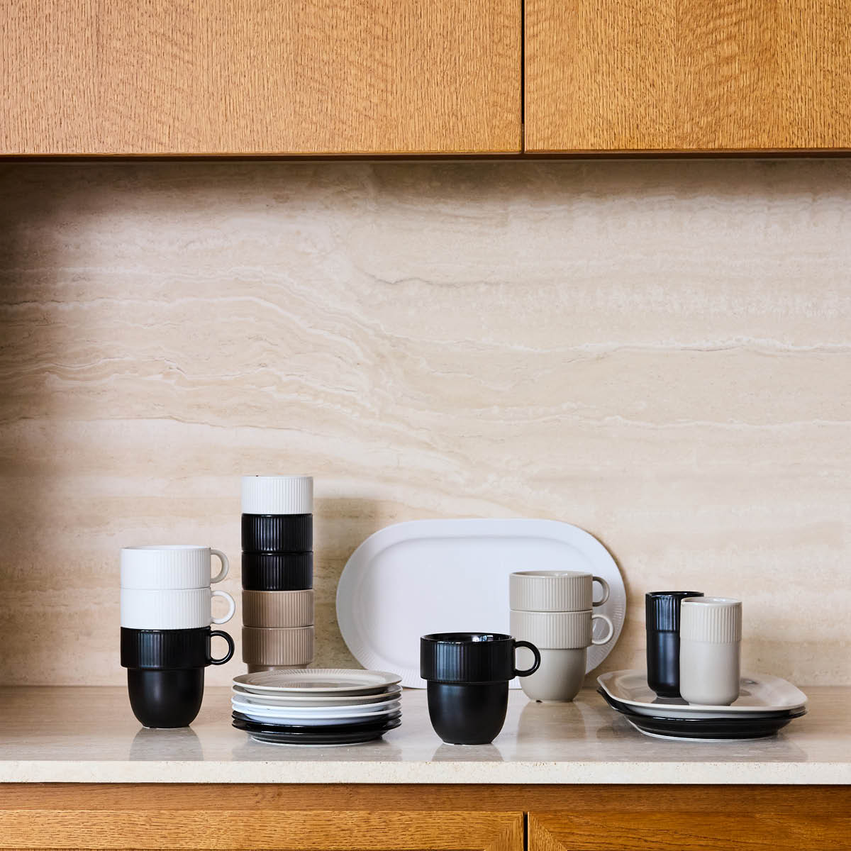 Sagaform Inka serveringsfat 34x20 cm svart