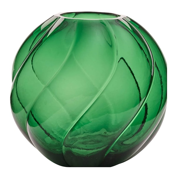 Twist Ball vas 20 cm skogsgrön