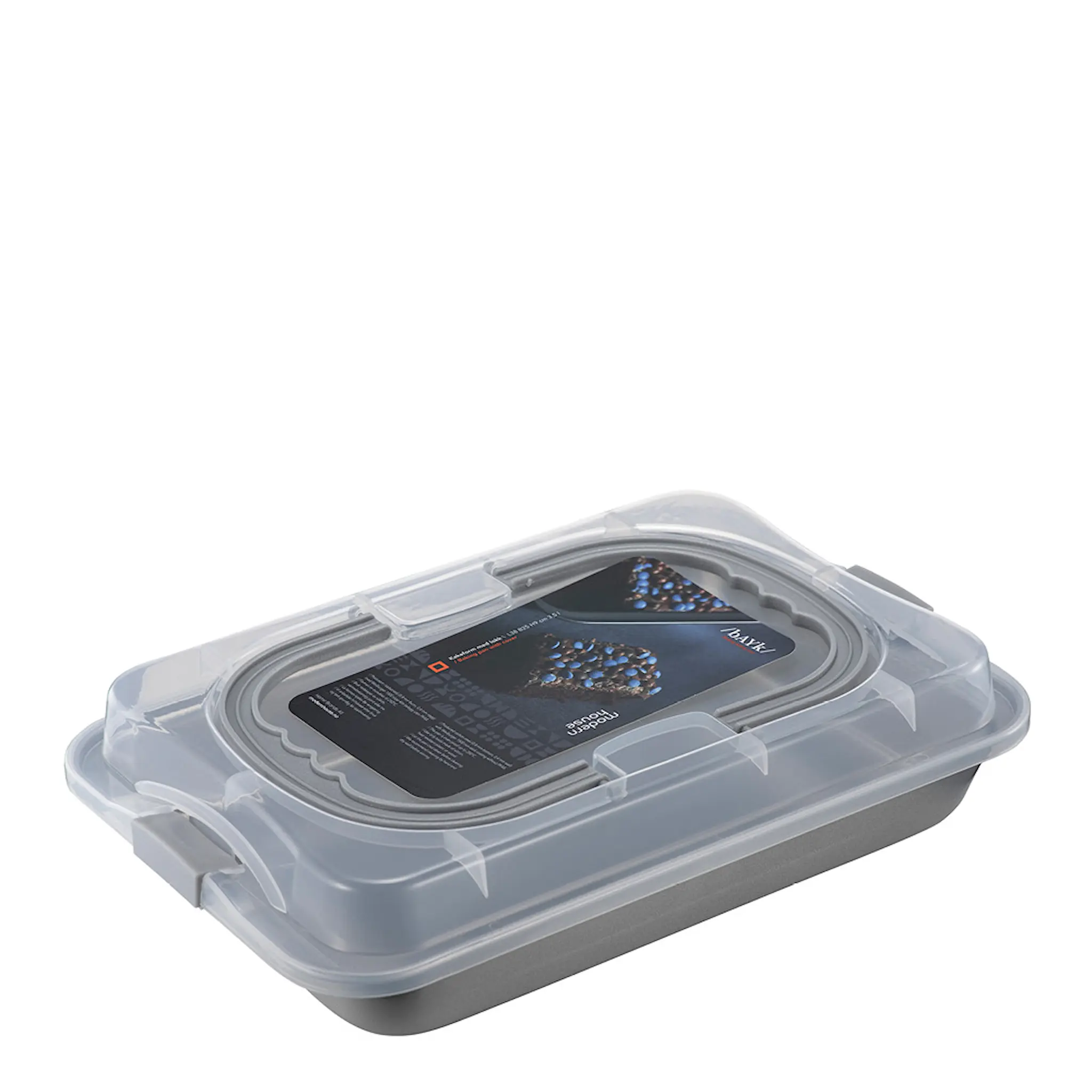 Modern House bAYk kakform med lock 3,5 L silver