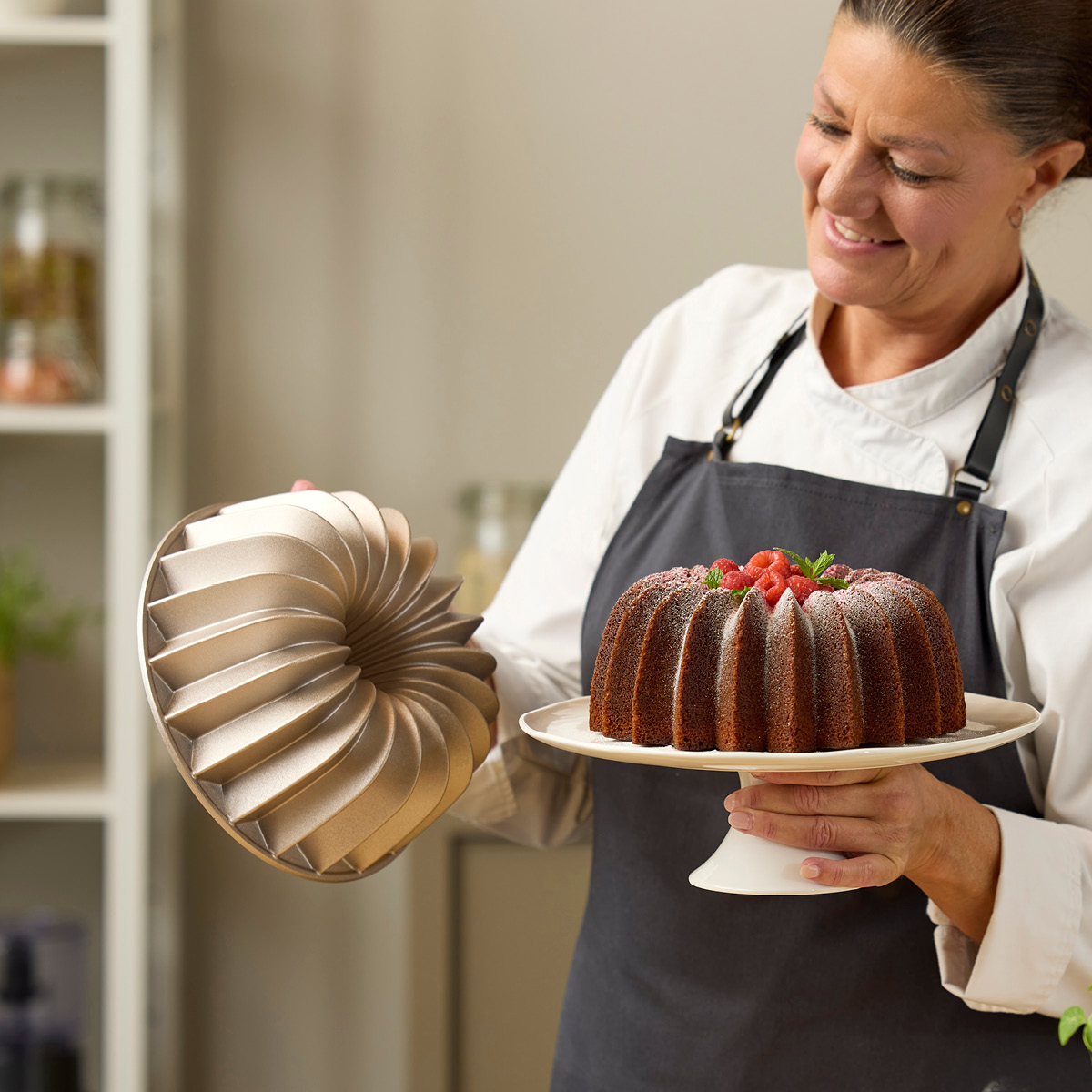 Blomsterberg Bakeform bundtform slice 24x10 cm rose gold