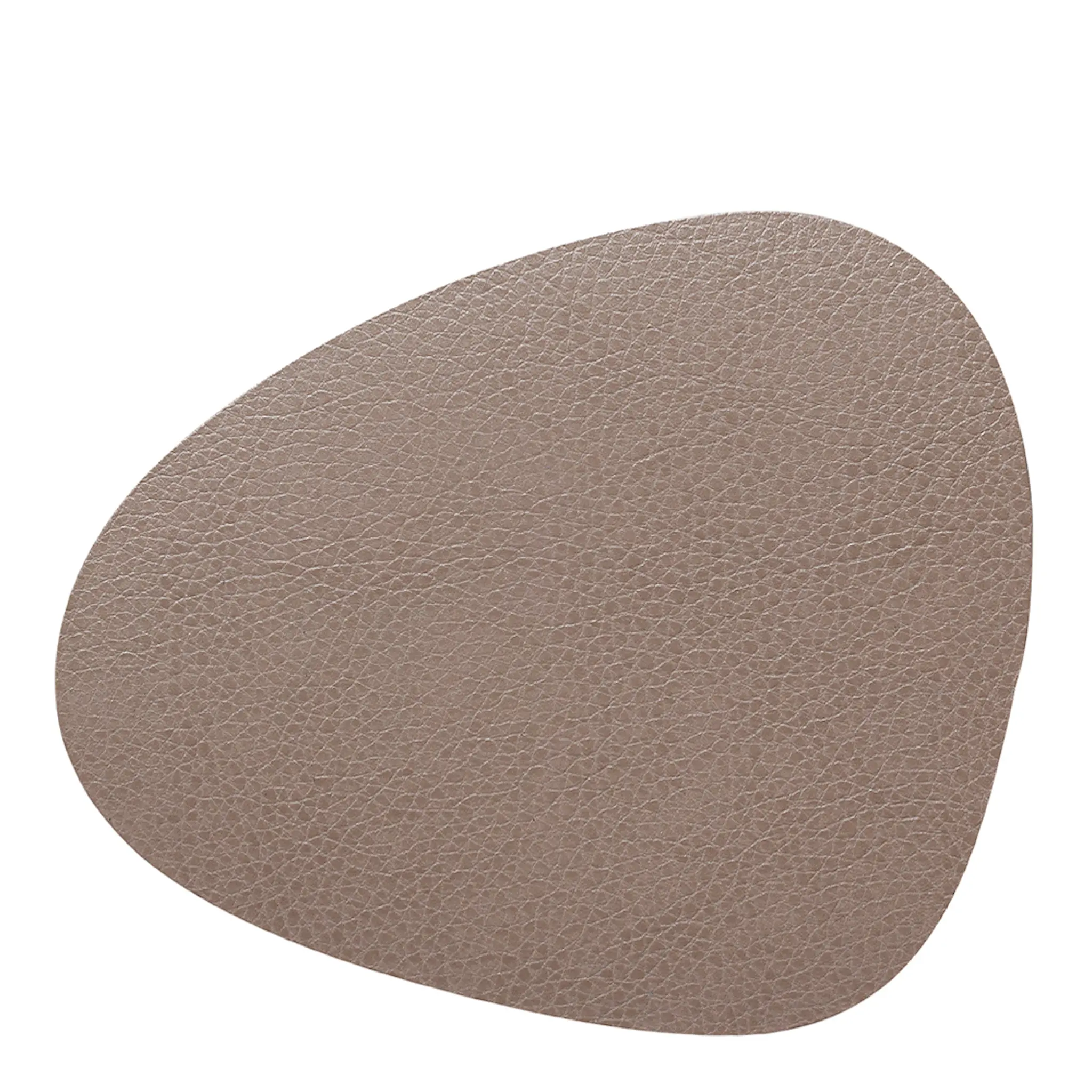 LIND DNA Leather Serene Curve Glasunderlägg 11x13 cm Mole Grey