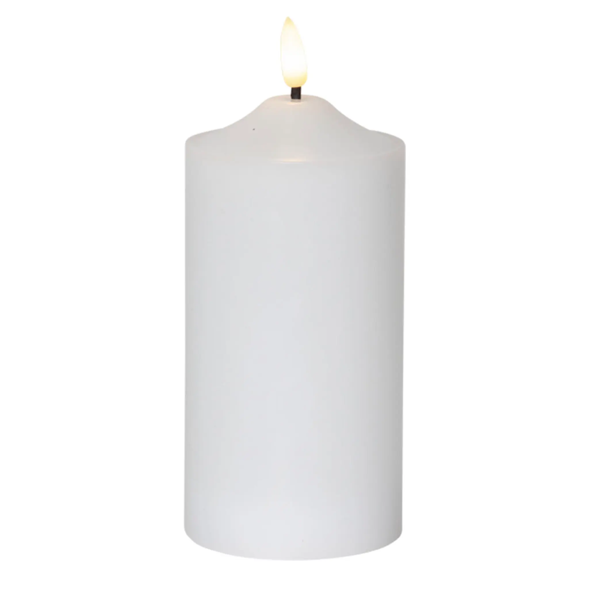 Star Trading Flamme LED-Blockljus med timer 17 cm Vit