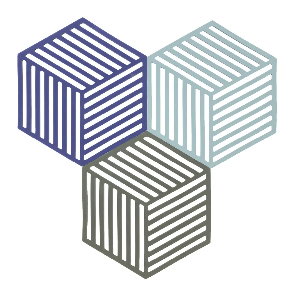 Hexagon Pannunalunen 16 cm 3 kpl Monivärinen