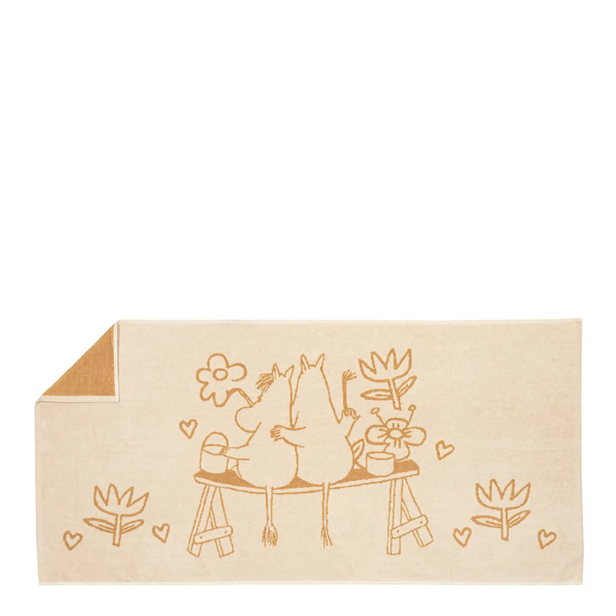 Moomin Arabia Mumin badhandduk 70x140 cm Kärlek beige