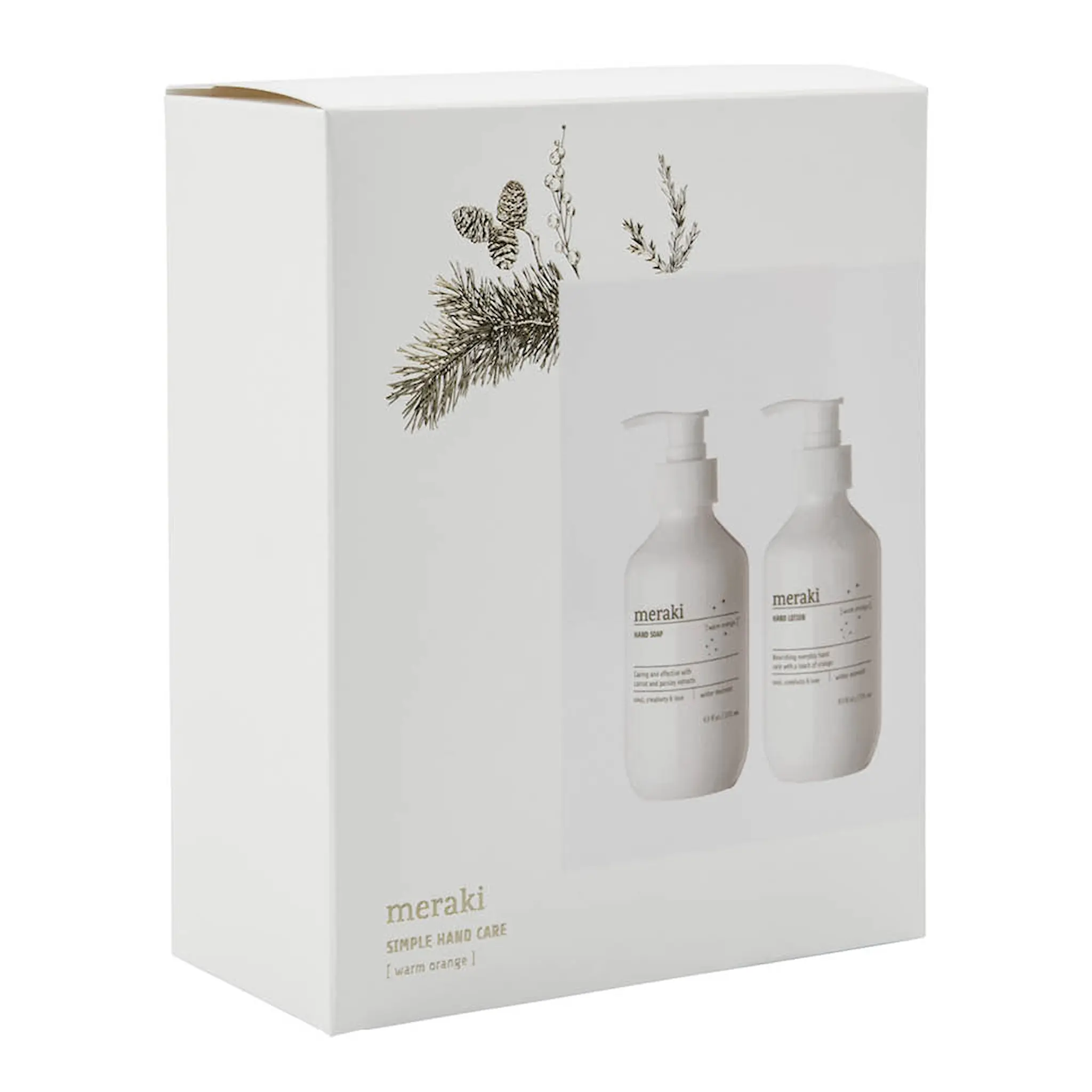Meraki Presentask Winter Moment handvård 275 ml 2-pack Warm Orange