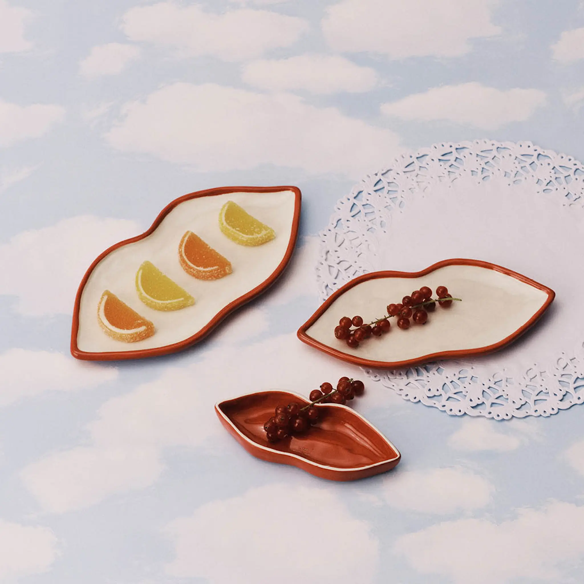 Serax Les Objets Mouleversants Lips serveringsfat S 16x6 cm röd