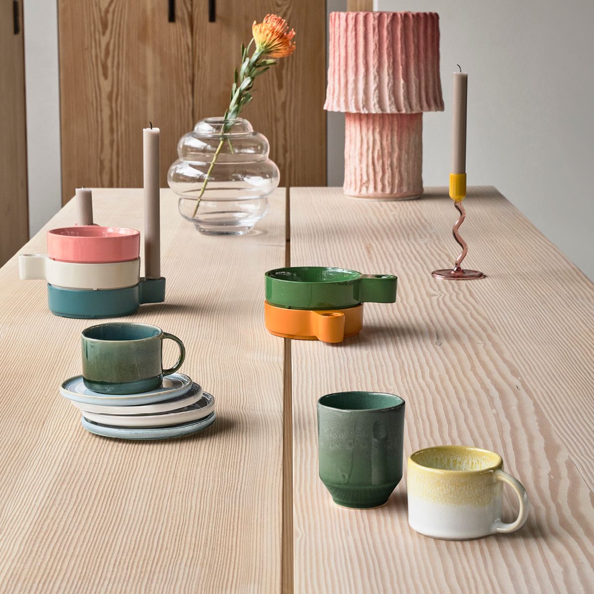 Villa Collection Styles Lampa 25x44 cm Rosa Pappmache