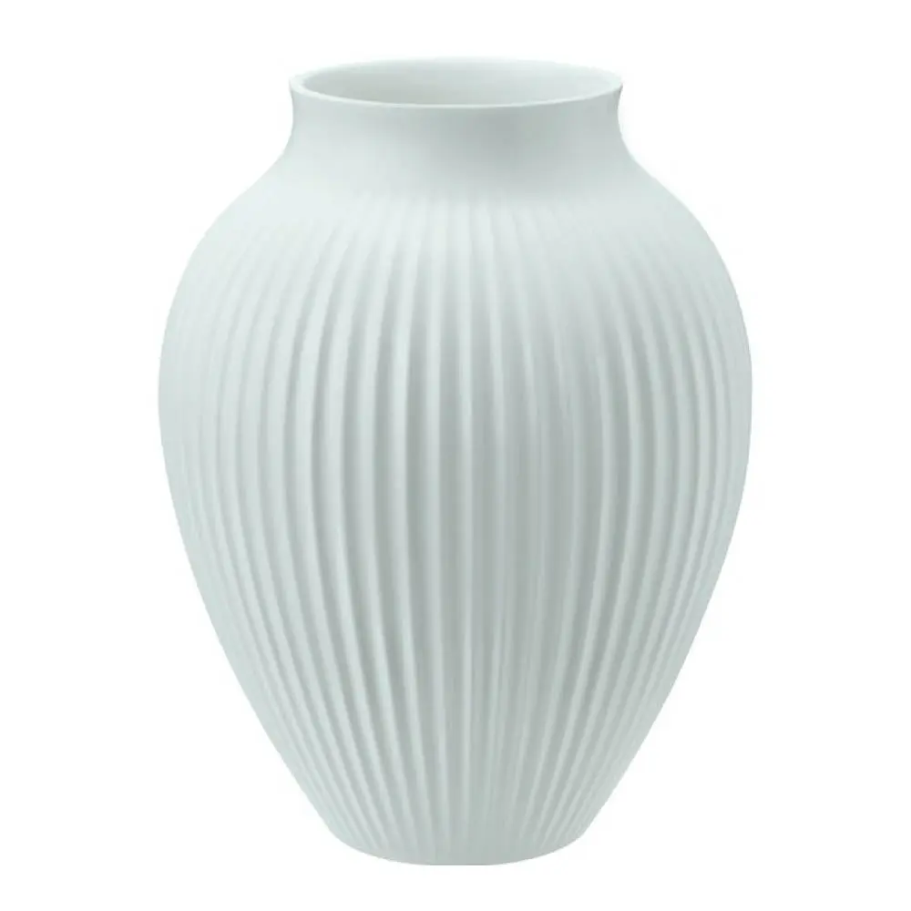 Ripple vase 20 cm matt isblå