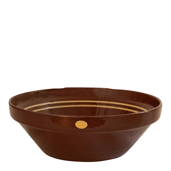 Bunke liten 23 cm rand brun