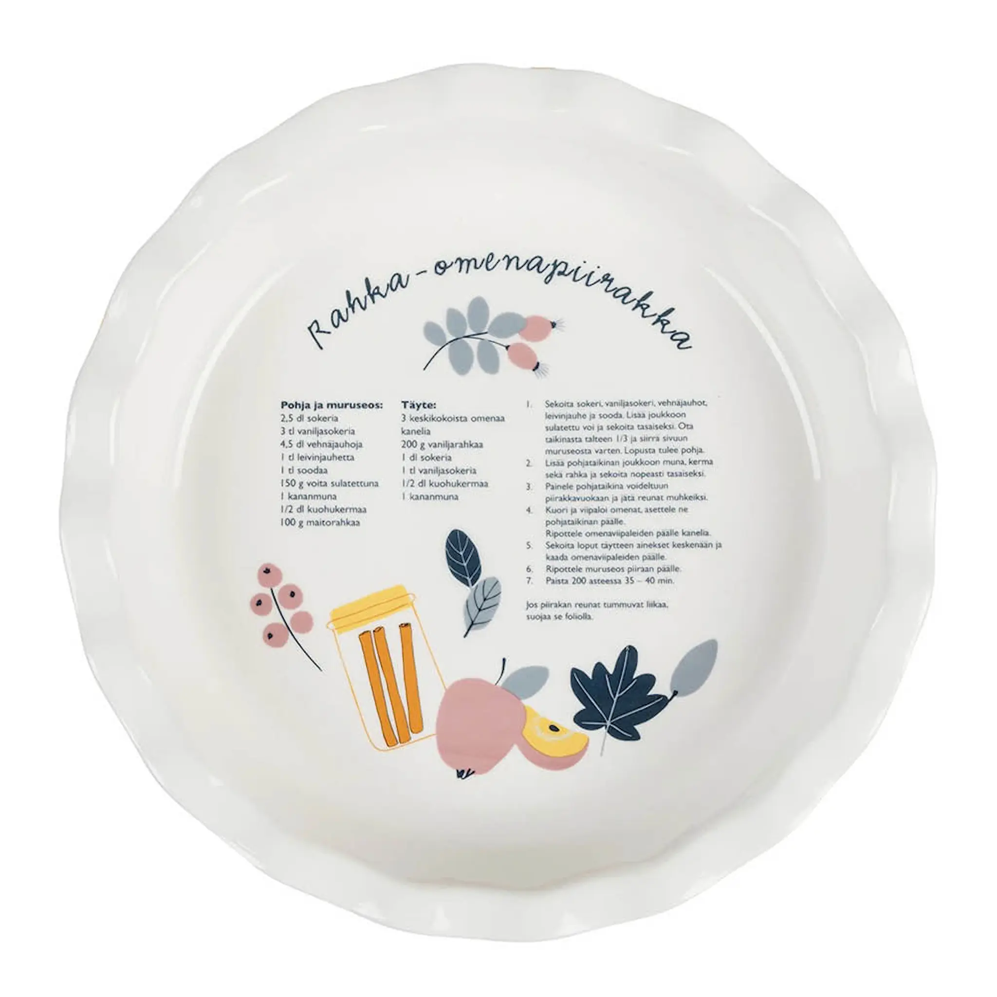 Martinex Keramisk pajform 25 cm Äpple