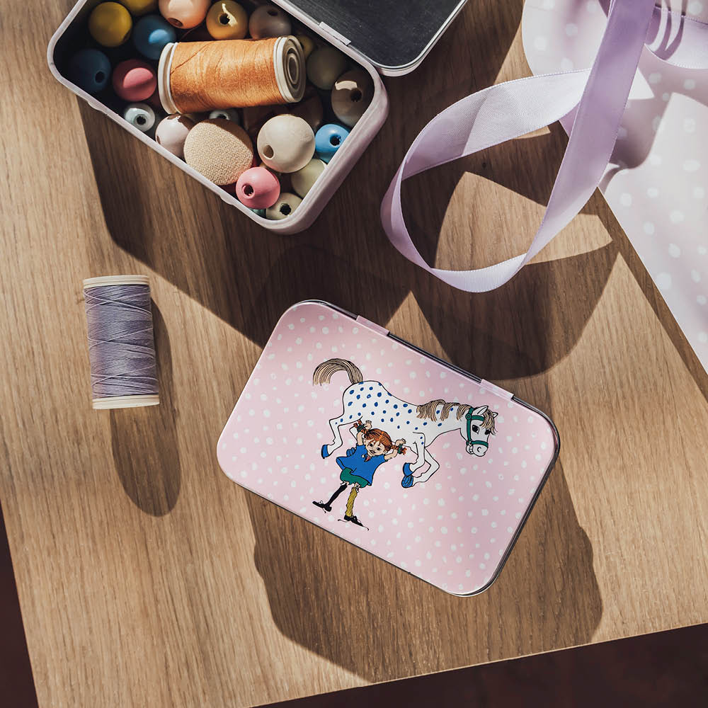 Muurla Pippi metallboks 10x6,5 cm Pippi & Lille Gubben