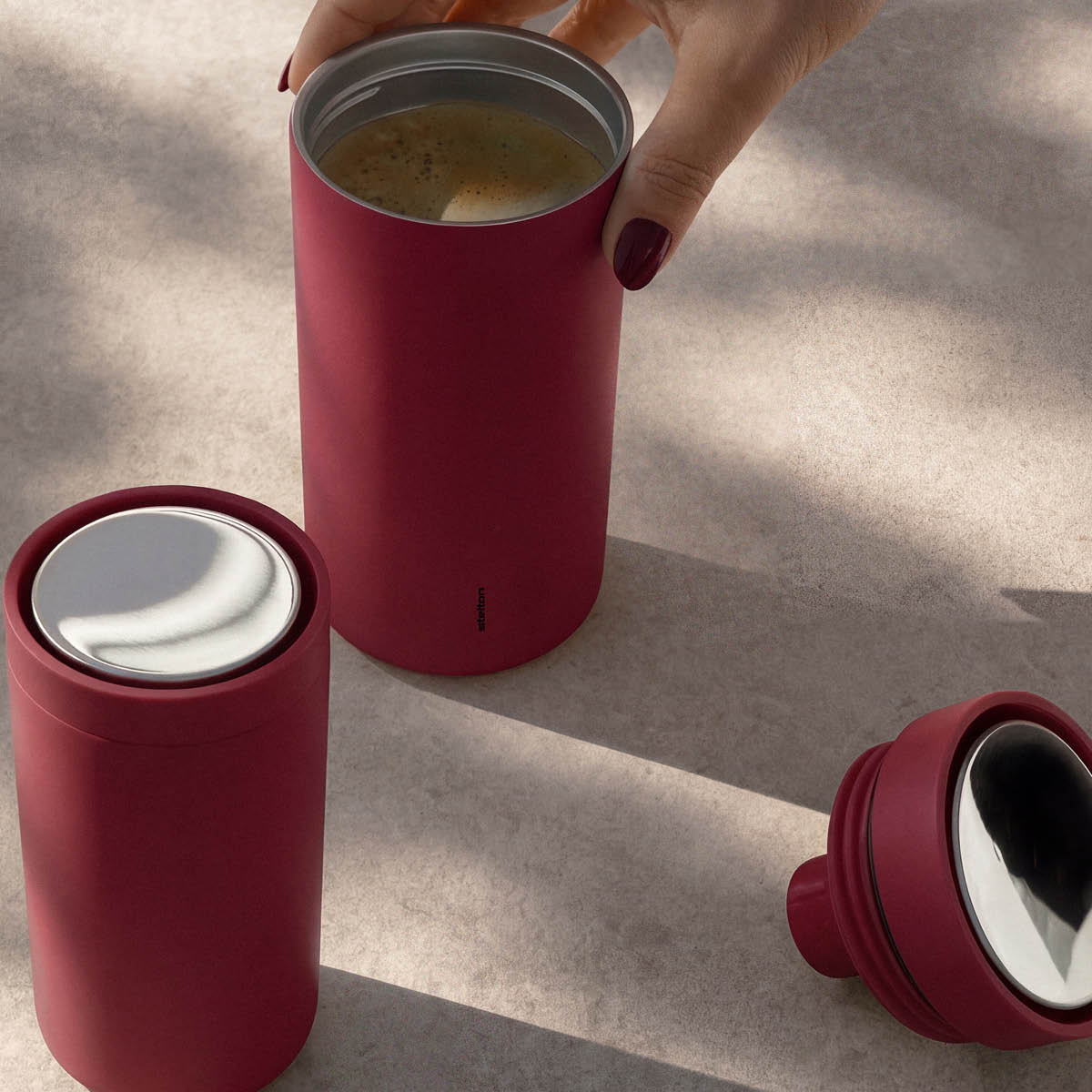 Stelton To Go Click termosmugg 20 cl soft cherry red